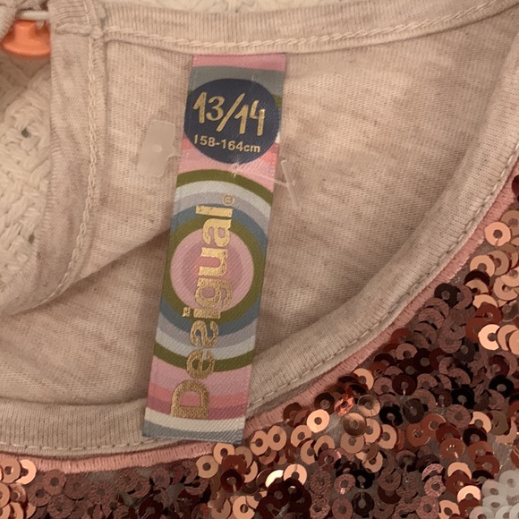 Desigual Girls Embellished Top M - Picture 4 of 6